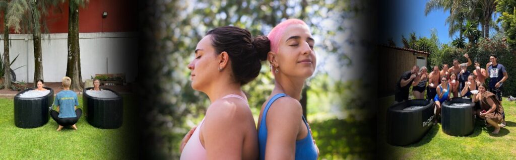 Carolina Ramón y Fernanda Gehrke son instructoras certificadas Nivel 2 del Método Wim Hof, impartiendo talleres de fundamentos y avanzados, e incorporando actividades en la montaña.